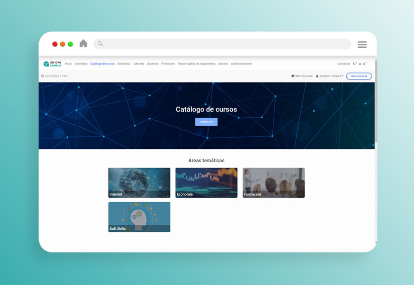 screenshot of Atnova Campus